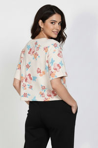 Zivame Knit Cotton Loungewear Top - Butter Cream — thumbnail 5